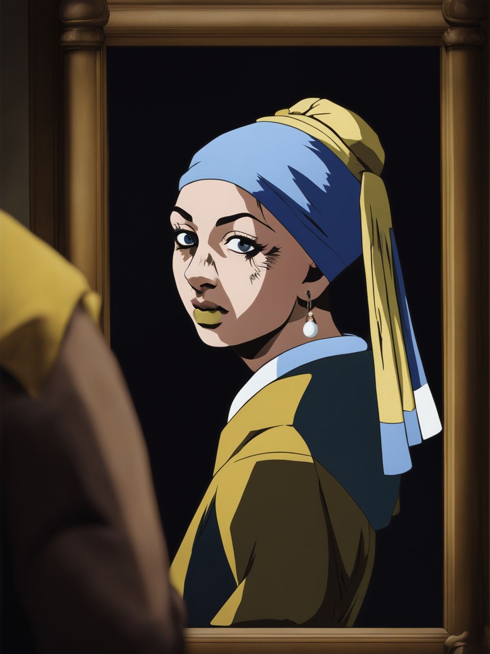 00096-20231128220834-7780-The girl with a pearl earring by vermeer Jojosostyle _lora_SDXL-JojosoStyle-Lora-v2-r16_1.0_, Very detailed, clean, high quality.jpg